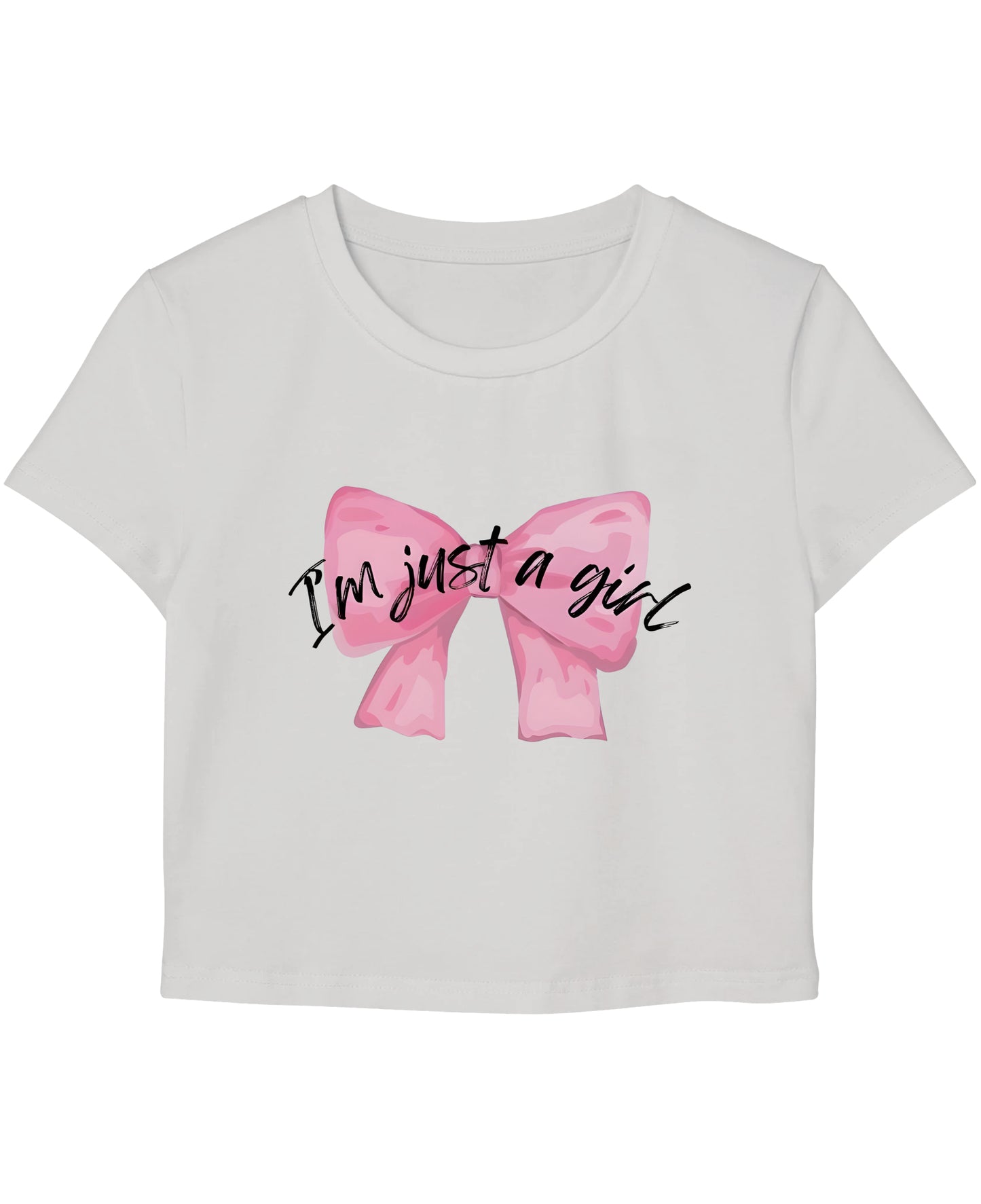 White Baby Tee Front Design