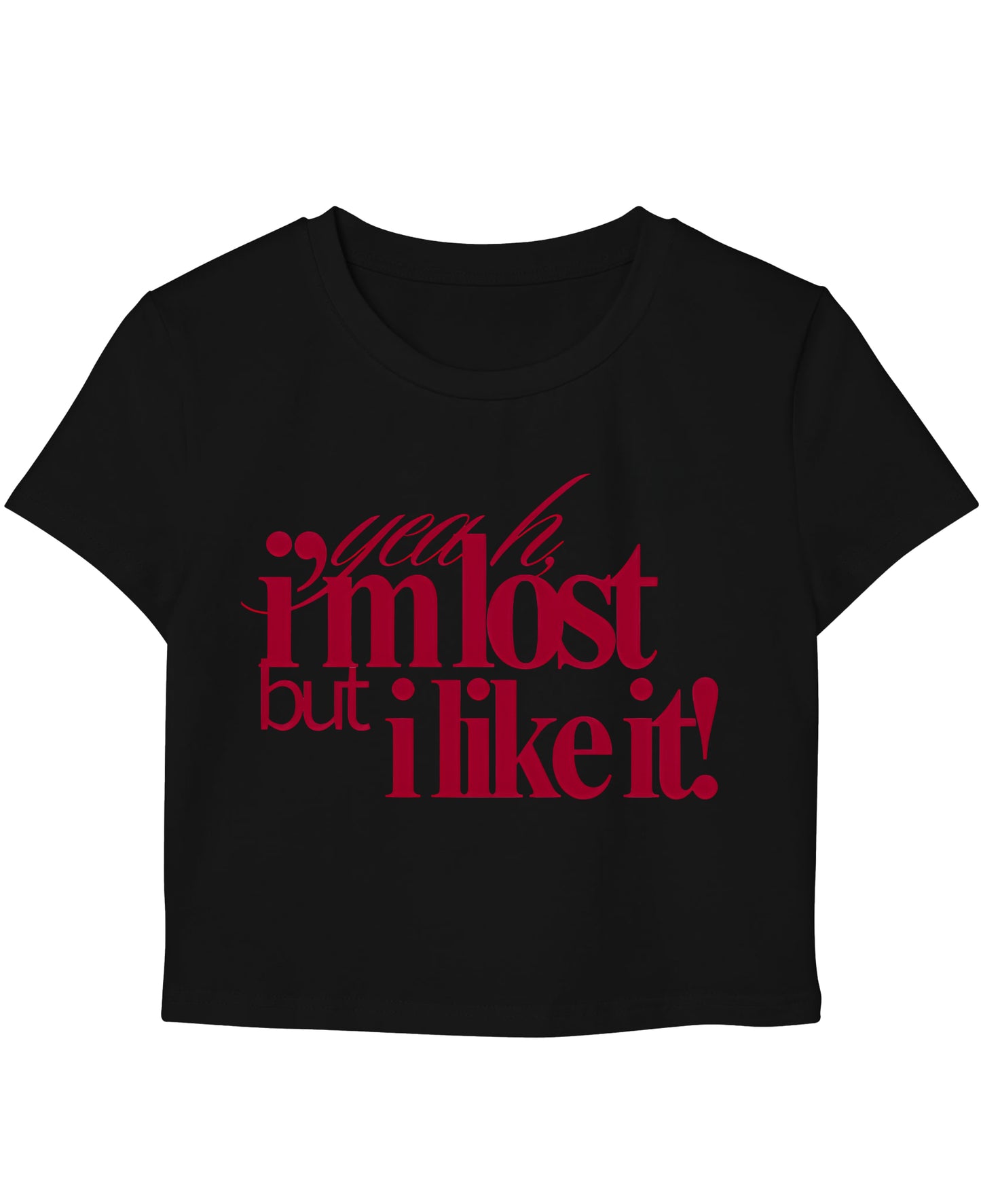 Black Baby Tee Front Design