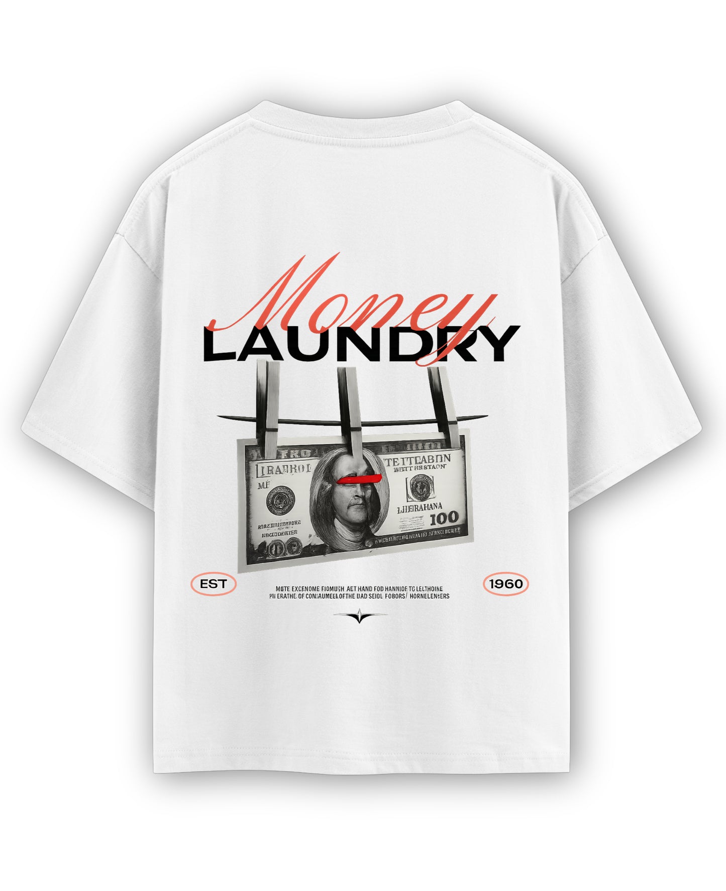 White Oversized T-shirt Back Design
