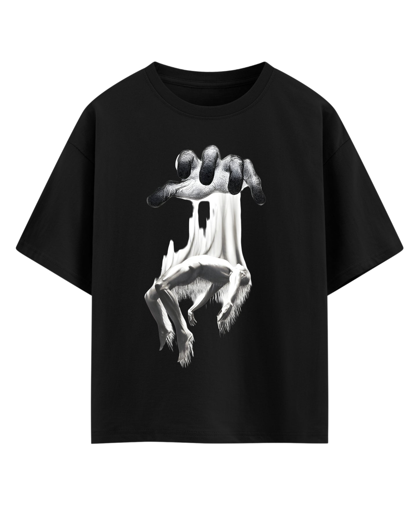 Black Oversized T-shirt Front Design