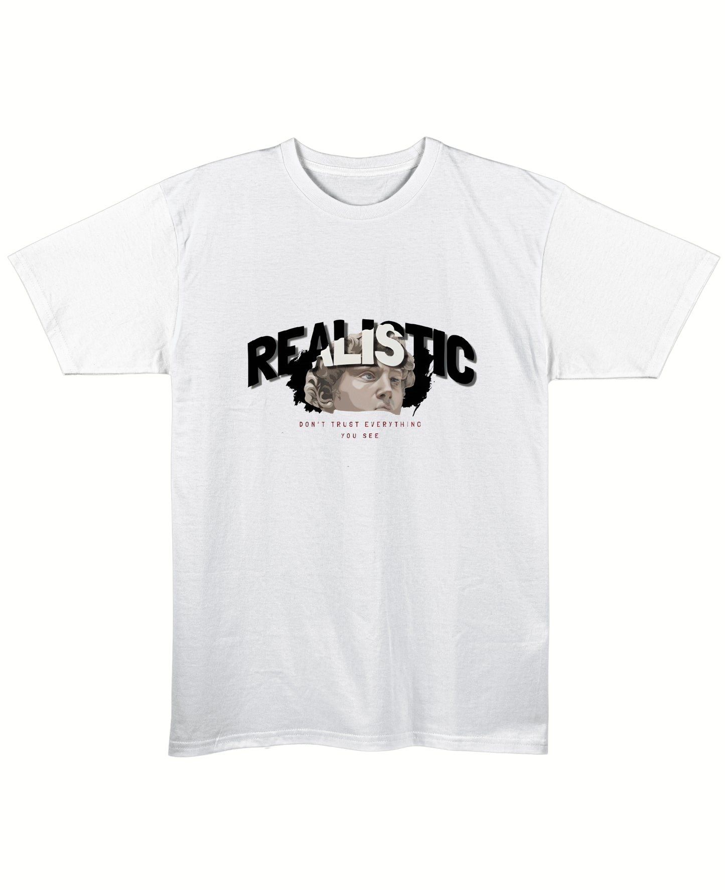 White Regular Fit T-shirt Front Design