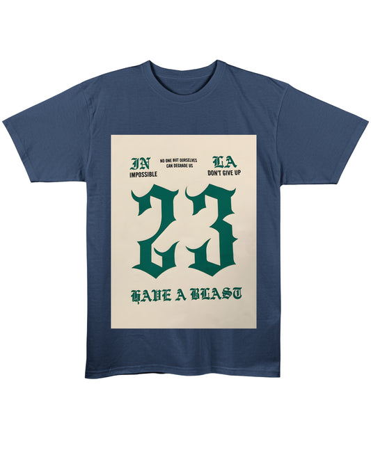 Navy Blue Regular Fit T-shirt Front Design