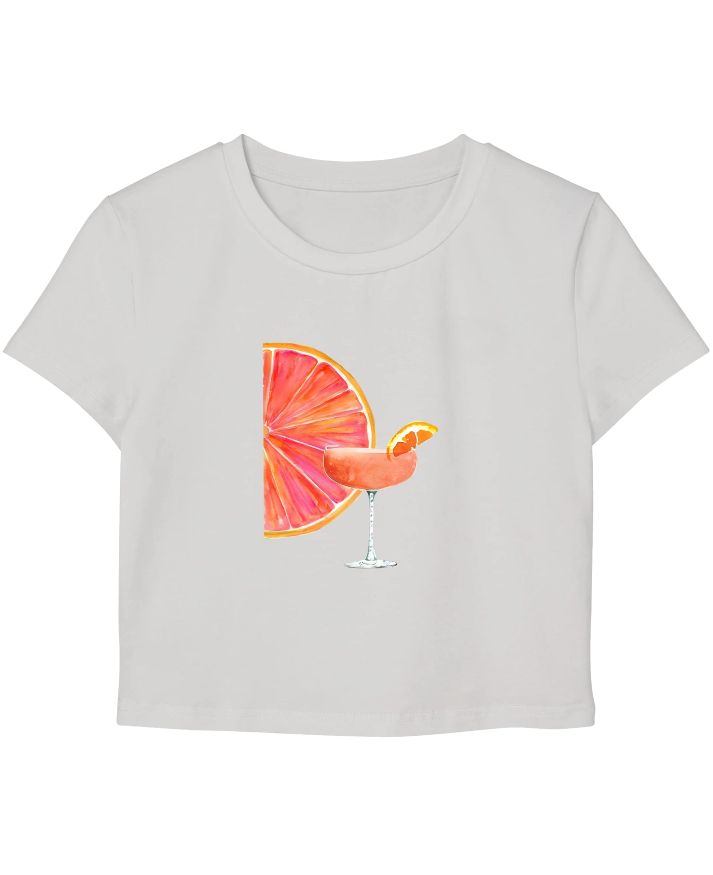 White Baby Tee Front Design