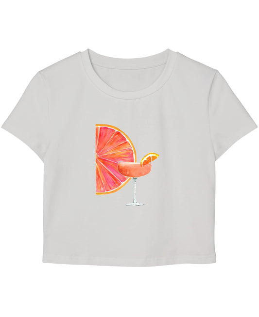White Baby Tee Front Design