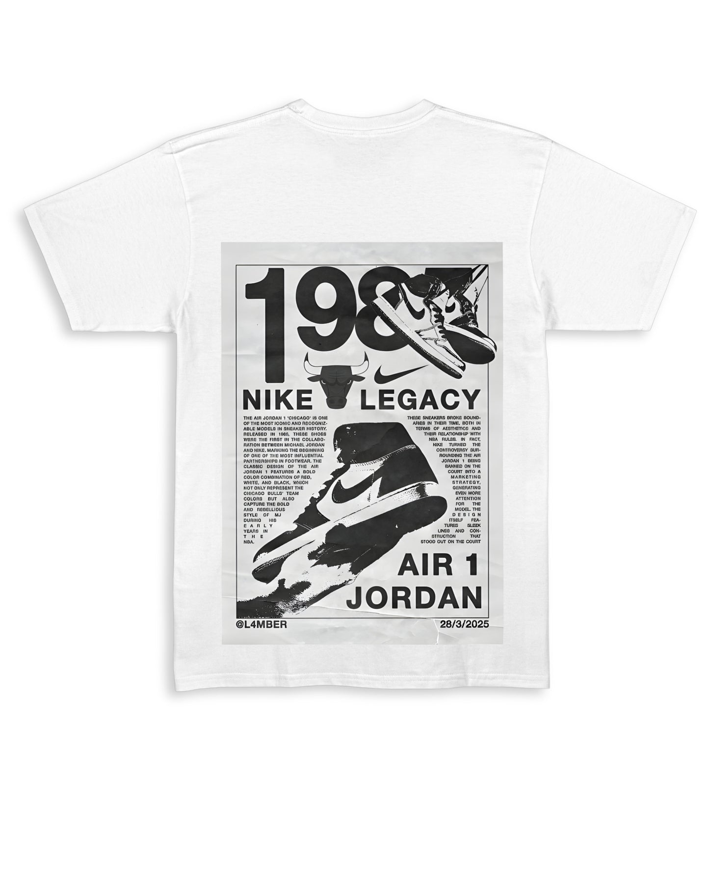White Regular Fit T-shirt Back Design