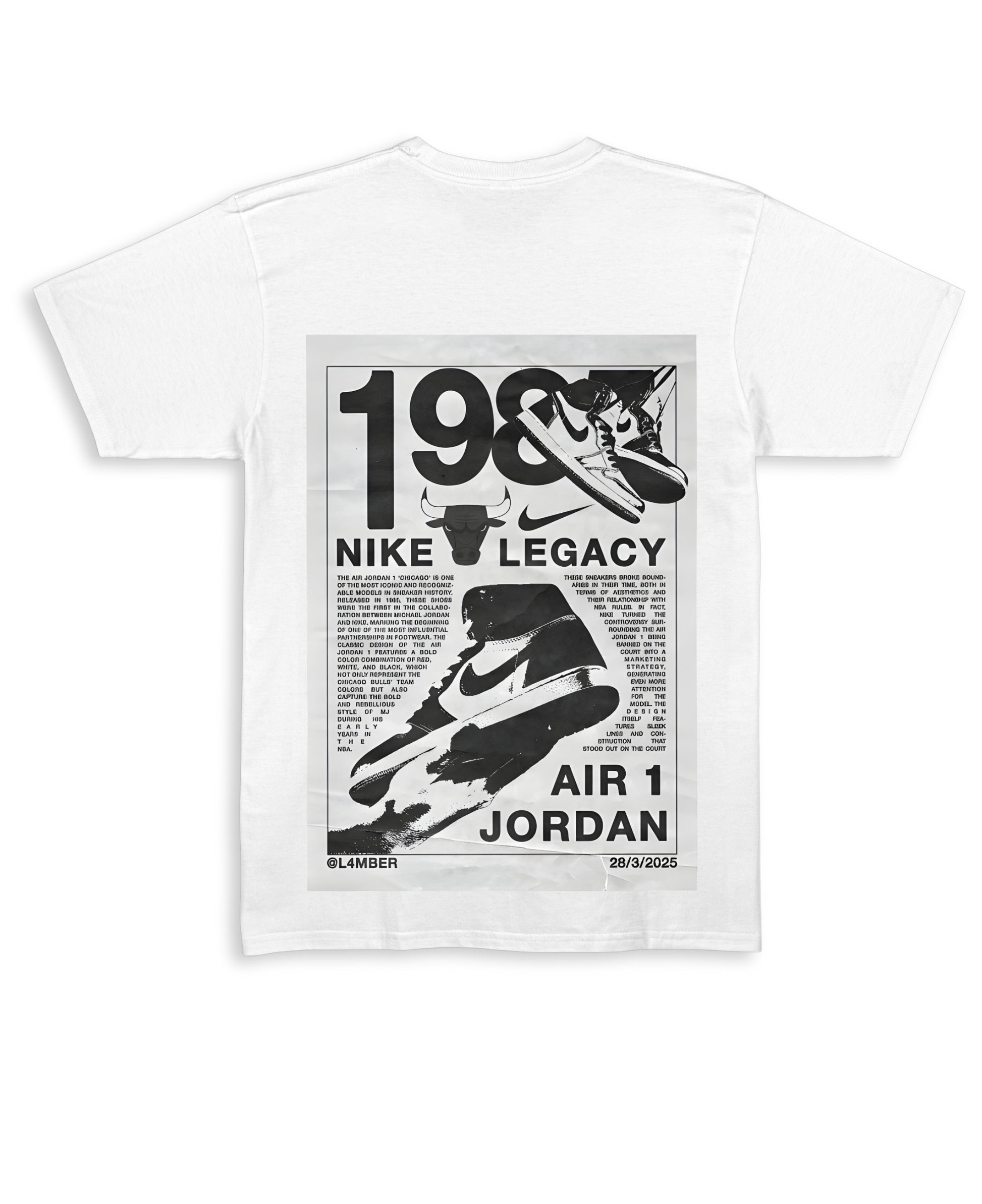 White Regular Fit T-shirt Back Design