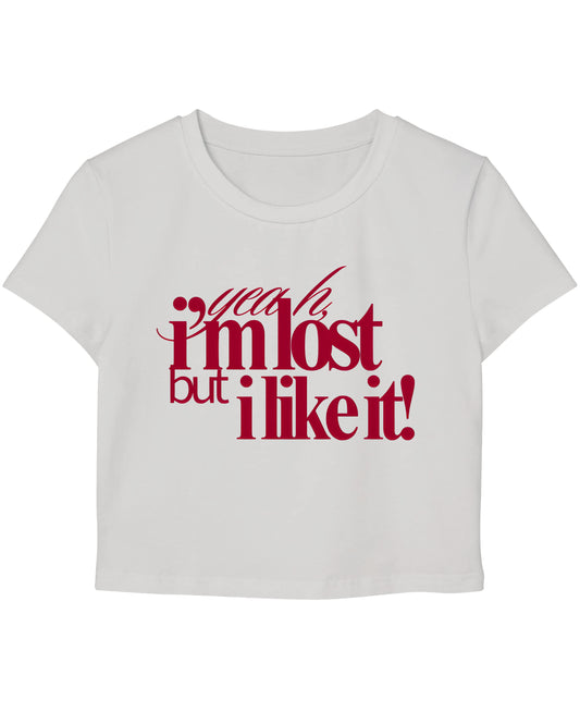 White Baby Tee Front Design