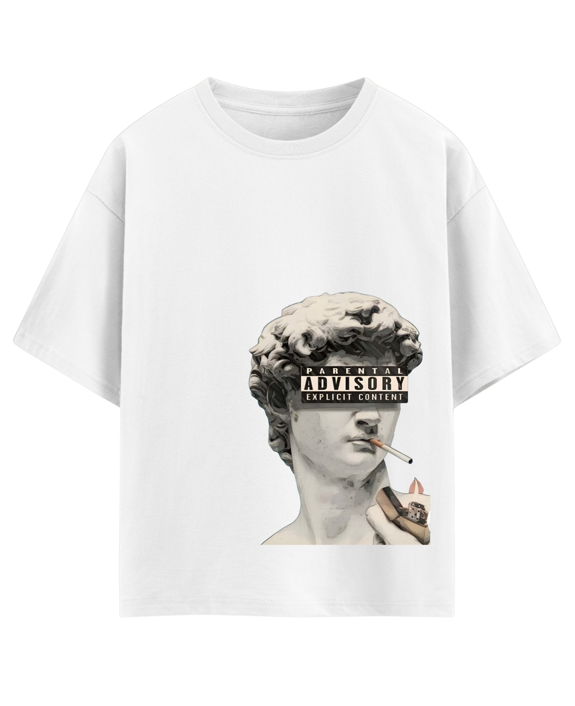 White Oversized T-shirt Front Design