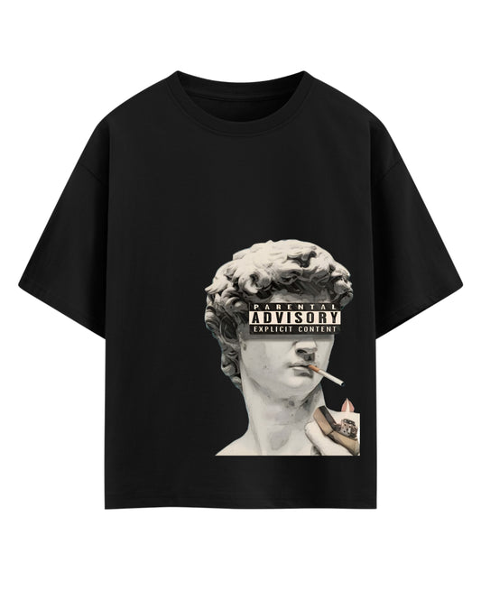 Black Oversized T-shirt Front Design