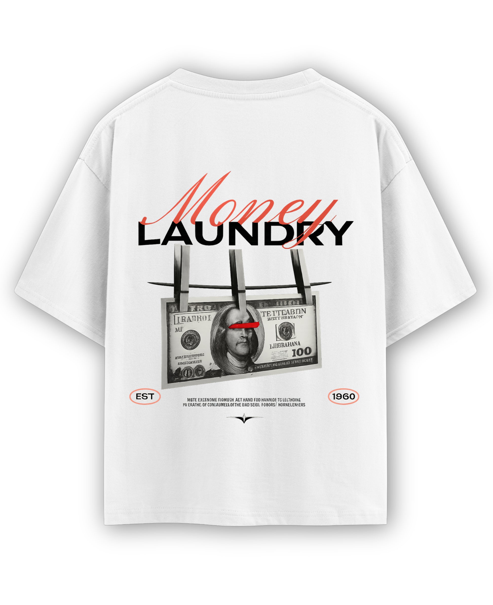 White Oversized T-shirt Back Design