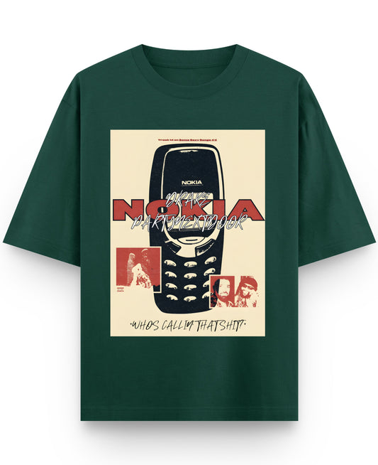 Bottle Green Oversized T-Shirt Front Design