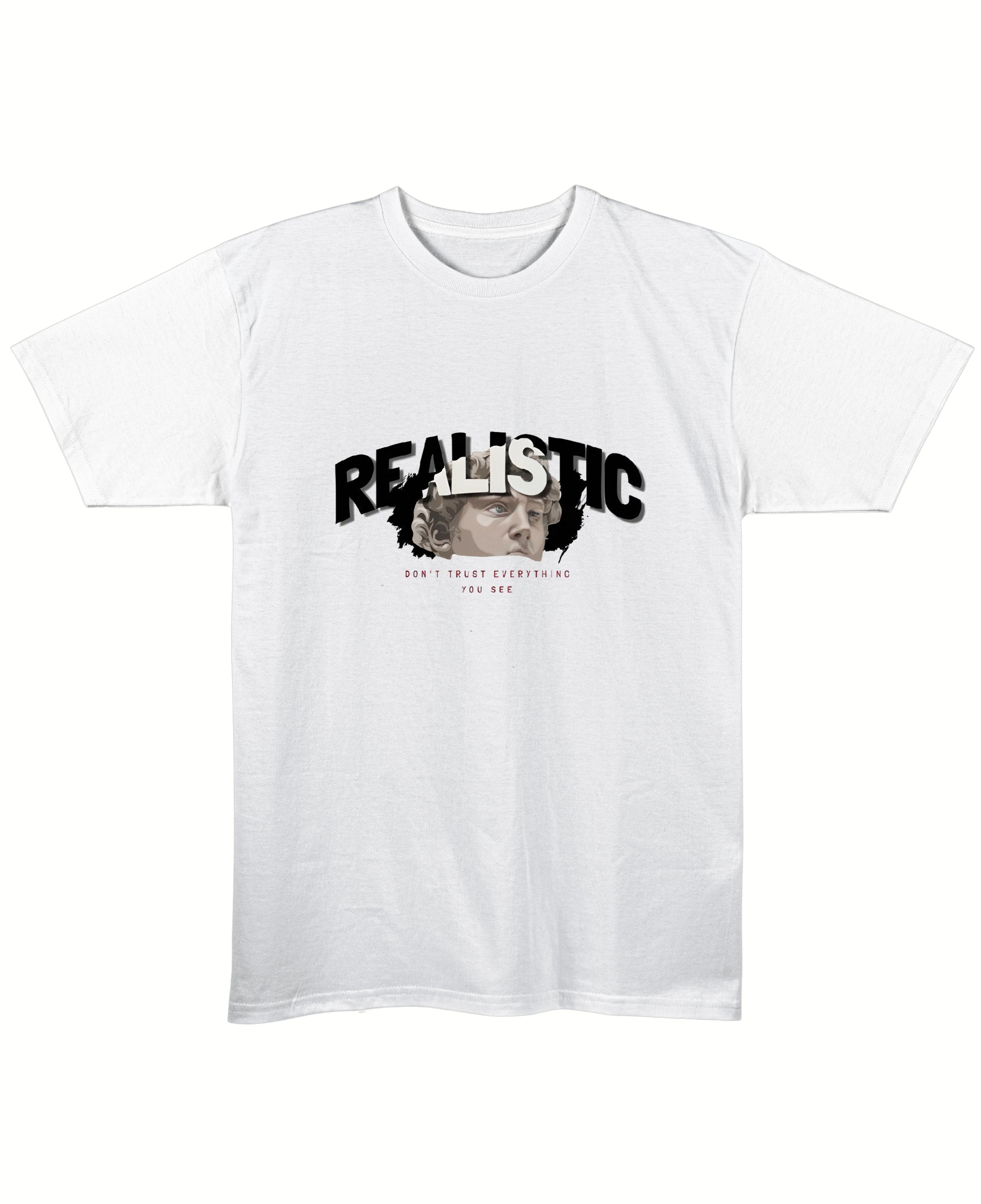 White Regular Fit T-shirt Front Design
