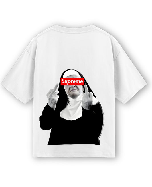 White Oversized T-shirt Back Design