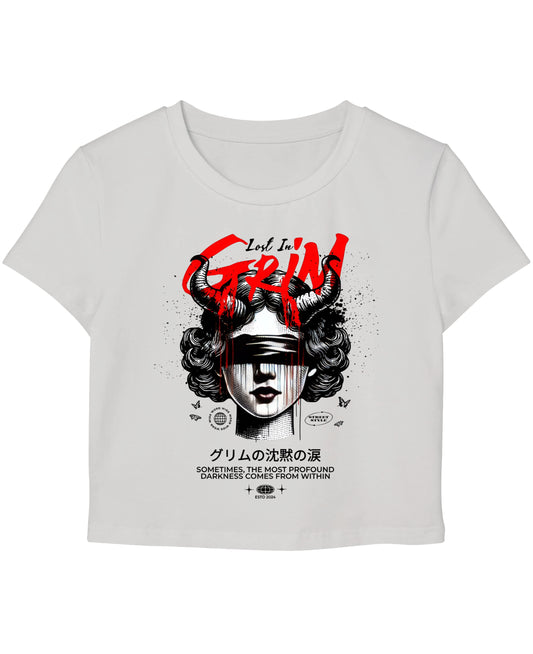 White Baby Tee Front Design