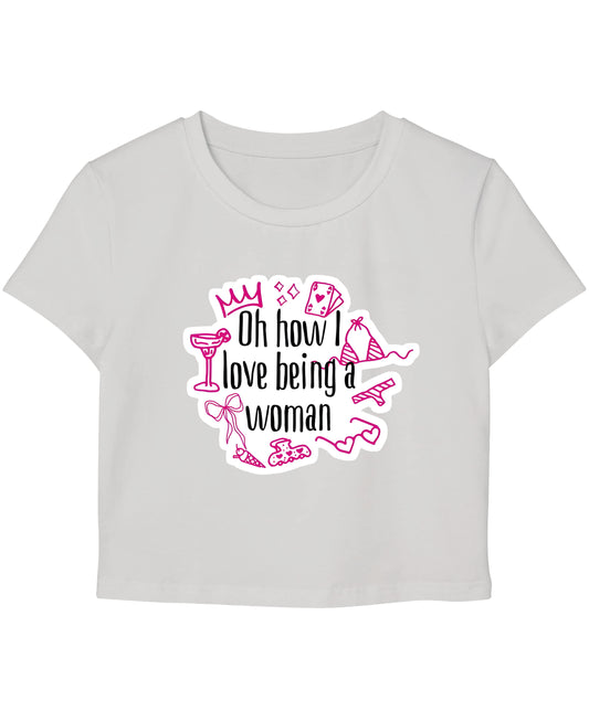 White Baby Tee Front Design